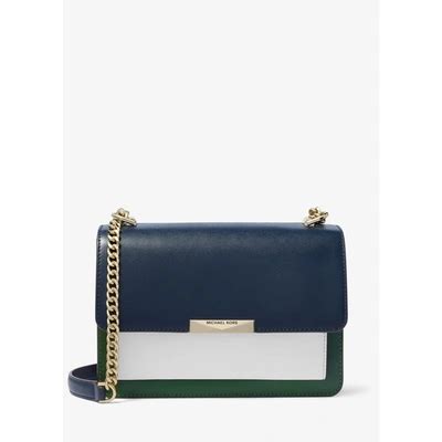 michael kors jade large tri-color leather crossbody